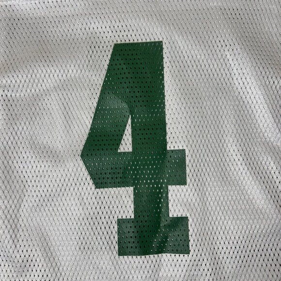 Reebok NFL New York Jets Jersey M (10-12) White Brett Favre #4 Onfield - Picture 9 of 13